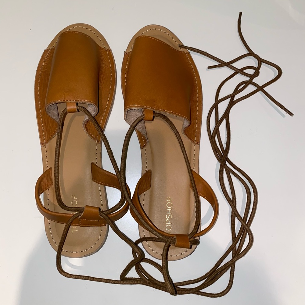 Brown TopShop Sandals (Never worm; Size 10)